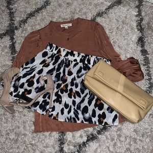 colorful large leopard print shorts